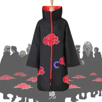2021 Noua Moda Anime Naruto Sasori Cosplay Mantie Neagră Costume Pentru Adulți Benzi Desenate Haine Bentita Copii Halat De Costum