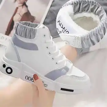 2021 Primăvara anului Nou High-top Alb Pantofi de sex Feminin coreeană Student Placa de Alergare Pantofi Plat Pantofi Casual Pantofi de sex Feminin