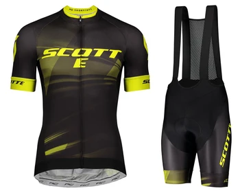 2021 Vara Echipa Pro Scotte Bărbați Triatlon Ciclism Jersey MTB Salopete pantaloni Scurți Set Ropa Ciclismo Biciclete Imbracaminte Costume de Biciclete Sport Uzura