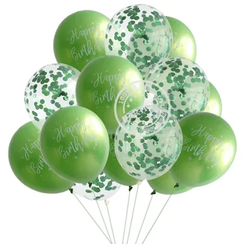 20buc 12inch Imprimate Happy Birthday cu Baloane Pentru Adulti Decoratiuni Petrecere copii Aurul Verde Balon Latex Mix Confetti Balon Globo