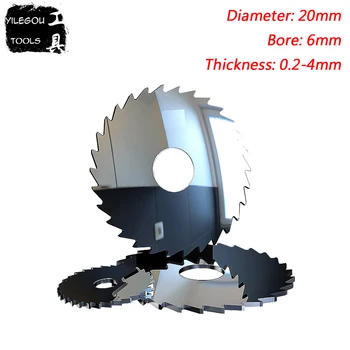 20x6mm Tungsten din Oțel de scule de Frezat, 20mm Solid TCT Lame Circulare de Ferăstrău Tăiere din Oțel Inoxidabil. Grosimea 0.2-4 mm (Teava de 6mm)