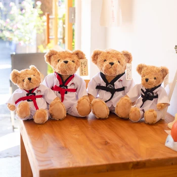 25/35cm Nou Drăguț Ursuleț de pluș Taekwondo Pui de Urs Papusa Cuplu Copil Mic Ursuleț de Pluș Jucărie Valentine Xmas cadou de Ziua de nastere Pentru Copii