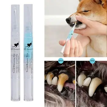 2Pc Animale de companie de Curățare Dinți de Albire Instrument de Pisică Câine Tartar de Piatră Remover Respiratie Proaspata Pen Strălucire Intretinere Periuta de dinti Gură Proaspătă