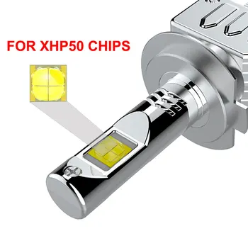 2X 9000LM H7 LED-uri Faruri Kit pentru XHP50 Chips-uri fără ventilator SUPER-Alb de Conducere Far H4, H8 H11, H16(JP) 9005 9006 H10 9012