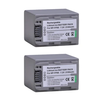 2x NP-FP90 NPFP90 Bateriei pentru Sony DCR-HC30 40 43E 85 94E 96 DCR-SR30 60E 70E 80E 100 de camere Video ca NP-FP30 FP50 FP60 FP70 FP71