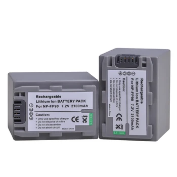 2x NP-FP90 NPFP90 Bateriei pentru Sony DCR-HC30 40 43E 85 94E 96 DCR-SR30 60E 70E 80E 100 de camere Video ca NP-FP30 FP50 FP60 FP70 FP71