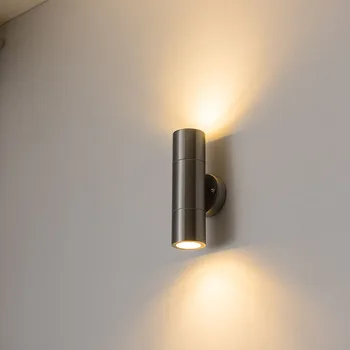 2x5 GU10 în aer liber lampa de perete din oțel Inoxidabil sus în jos de Perete Led Lumină în aer liber Pridvor Lumini led 10W Suport Lampa