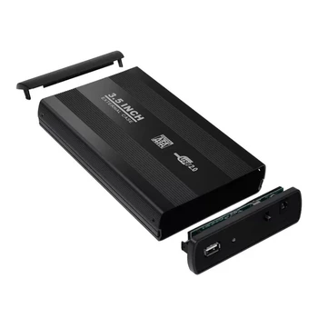3.5 Inch USB 2.0 SATA HDD Extern Disc Cutie de Hard Disk Cabina de Caz Capacul de Stocare Extern Cutie cu Cablu USB-Plug SUA