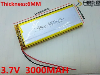 3.7 V 3000mAh 6040100 Litiu-Polimer Li-Po, li-ion Reîncărcabilă de celule de Baterii Pentru Mp3 MP4 MP5 GPS