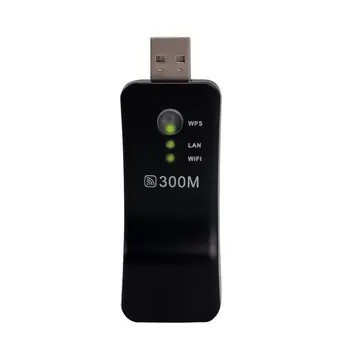 300Mpbs USB Wireless WiFi Smart TV Adaptor de Rețea Universal HDTV RJ45 Port Lan Repetor AP-WPS pentru Samsung LG Sony TV