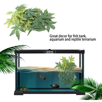 30cm, 40cm, 50cm Verde Plante Artificiale Fals Frunze Vine Cu Un Fraier Acvariu Rezervor de Pește Terariu Reptile Ornamente Decor