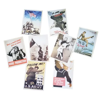 32 Buc/Pack Stil Vintage WW2 Tematice Militare cărți Poștale, Felicitări Cadou Clasic Postere Cadou de Crăciun