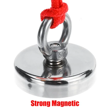 35-600 KG Magnet foarte Puternic Vas de Pescuit Magneți de Salvare Cârlig de Pescuit mai Puternici Magneți Permanenți Magnetic Puternic + 10M Coarda