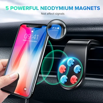 360 de Metal Magnetic Masina cu Suport pentru Telefon Stand pentru iphone Samsung Xiaomi Mașină de Aerisire Magnet Stea în Mașină GPS Mount Titularului