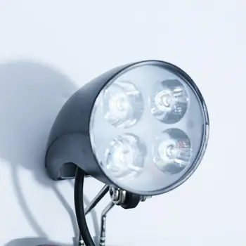36V 48V eBike Lumina Scuter Lampa de Biciclete Electrice 4 LED-uri Față Faruri Ultra-Luminos lumina Reflectoarelor cu Corn