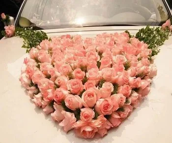 39*41cm Singură Inimă Artificială din Plastic Cadru Fraier Cu Flori Spumă Noroi Pentru Petrecerea de Nunta Aranjament Floral Decor Masina