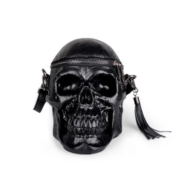 3D Amuzant Cap de Schelet de Umăr Negru oase Încrucișate Sac de Mesager Barbati Femei Stradă Ghiozdan Pachet Craniu Genți de mână Punk Sac Dropship
