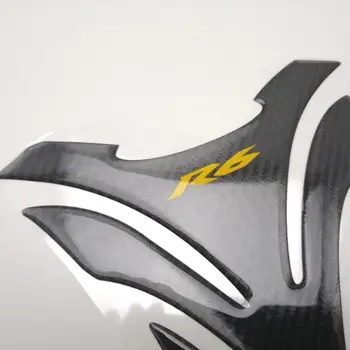 3D Carbon Arata Motocicleta Rezervor Tampon Protector Autocolante Caz pentru Yamaha YZF-R6 R6 Rezervor