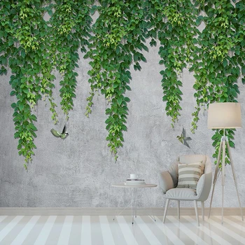 3D personalizat Fotografie Tapet Verde de Viță de vie Frunze de Copac Pasăre Modern Living, Dormitor, Camera de Studiu pictura Murala Pictura pe Perete Papel De Parede