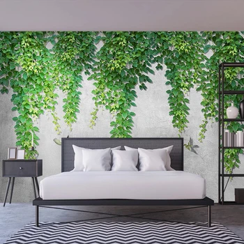 3D personalizat Fotografie Tapet Verde de Viță de vie Frunze de Copac Pasăre Modern Living, Dormitor, Camera de Studiu pictura Murala Pictura pe Perete Papel De Parede
