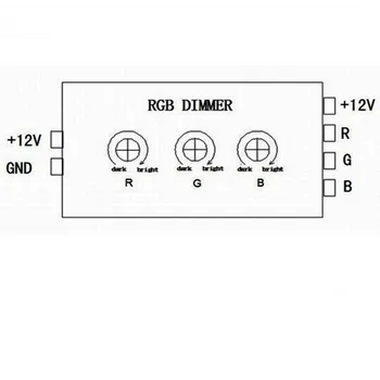 3Keys Controler RGB 12V DC 24V Manual Telecomanda 8A LED Dimmer pentru Banda de Lumina