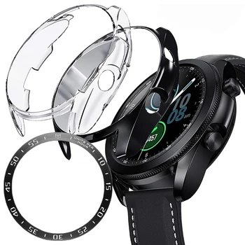 3pcs cazuri pentru samsung galaxy watch 3 caz 45mm 41mm bezel inel Protector husa-Bumper pentru galaxy watch 3 45mm cazul bezel buclă