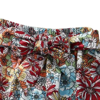 3pcs Fetita cu Maneci Lungi Vladan Topuri+Flower Print Pantaloni+Bentita Casual Costum de Haine pentru Copii Set