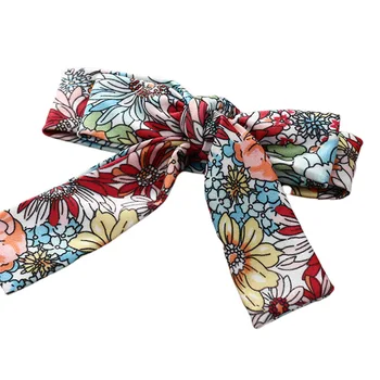 3pcs Fetita cu Maneci Lungi Vladan Topuri+Flower Print Pantaloni+Bentita Casual Costum de Haine pentru Copii Set