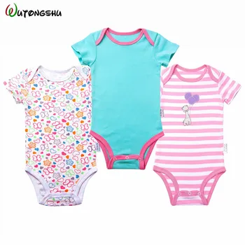 3pcs/lot Fata Nou-născut Tripleți Haine Băiat Copil 0-12M Baby Salopeta din Bumbac pentru Copii Seturi de Îmbrăcăminte