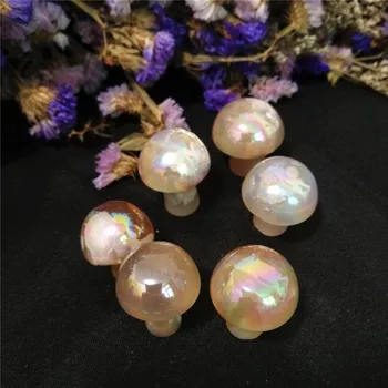 3PCS Naturale de Floare de Cires Agat de Ciuperci Cuarț Rainbow Crystal Aura Lustruire Mână de Vindecare de Pietre Naturale și Minerale