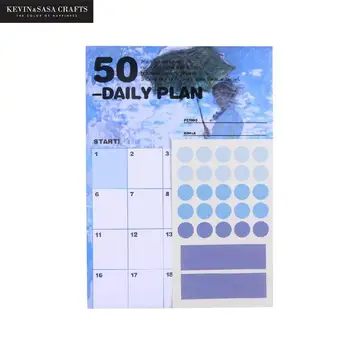 3pcs/Set 50Day Planul Set de stickere Autocolante DIY INS Stil Scrapbooking Școală Furnizori Papetarie Prezentate de Către Kevin&sasa Meserii