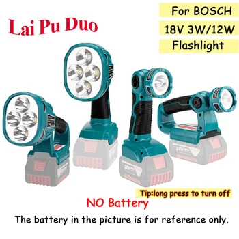 3W/12W 18V Lampă cu LED-uri Lumina de Lucru cu Lanterna Pentru Bosch BAT618 BAT614 (FARA Baterie,FARA Incarcator)Baterie de Litiu USB Instrumente de Iluminat