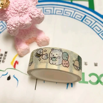 4 buc/pack Desene animate Drăguț Sumikko Gurashi lacrimă de Hârtie bandă autocolante DIY de Mână banda banda decorativa