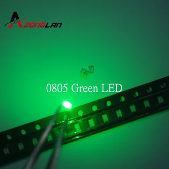 4000PCS transport Gratuit Verzi SMD 0805 diode LED lumină Pură, Verde Smarald 520-530nm 3.0 v-3.4 v