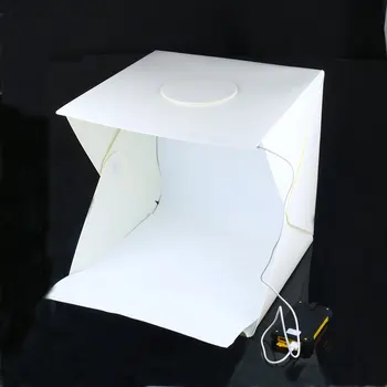40CM de Mari Dimensiuni Pliere Lightbox, Fotografie de Studio Foto Softbox LED Lumina Moale Caseta de Fundal Fotografie Kit caseta de Lumina Tip Buton