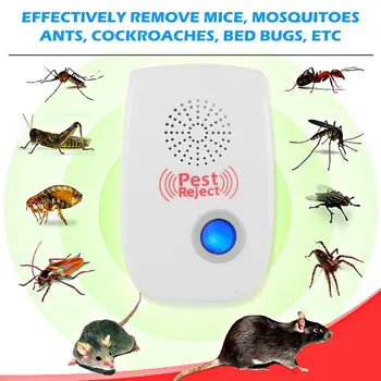 4BUC Electronice Mouse Repeller cu Ultrasunete Pest Repeller Mouse-ul Gândac Insecte, Șobolani, Păianjeni Mosquito Repeller Instrumente de Control al Dăunătorilor