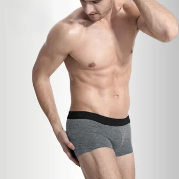 4buc mens boxeri lenjerie lenjerie de corp din bumbac pentru barbati solidă pantaloni scurți clasice underpanties