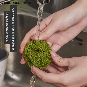 4BUC Nano - curat mingea de bucătărie exfoliant de curatare perie Oală pentru a nu zgâria acoperire livrările de curățare colorate bile de curățare
