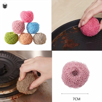 4BUC Nano - curat mingea de bucătărie exfoliant de curatare perie Oală pentru a nu zgâria acoperire livrările de curățare colorate bile de curățare