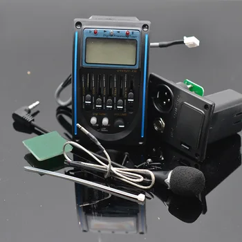 5-Bandă LC-5 cu Micro Telefon Chitara Acustica de preluare chitara EQ Preamp 5-Band Egalizator EQ Preluare Tuner LCD pentru Acustica Gita
