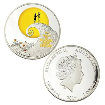 5 buc Non magnetice 2019 Iubitor de miere inima monedă cadou de crăciun argint placat cu Elizabeth 40 mm suvenir decor monede