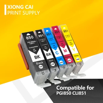 5 culoare IGP 850 CLI 851 compatibil cartuș de cerneală pentru canon PIXMA MG5480 MG5580 MG5680 MG6380 MG6400 MG6680 Printer