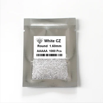 500pcs/pachet de 1,5-2mm albe cubic zirconia sintetice liber CZ Stone Piatră prețioasă rezistenta la temperaturi Ridicate