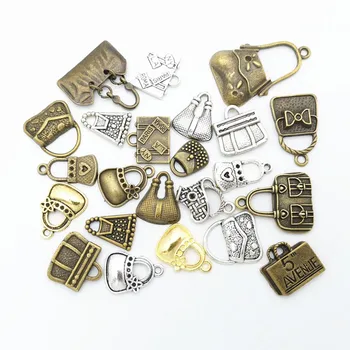 50g de vânzare fierbinte de metal sac de amestecat charm pandantiv bronz antic brățară colier handmade, bijuterii en-gros accesorii DIY