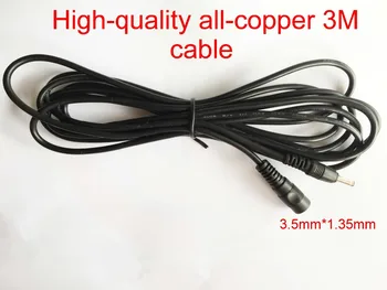 50pcs de Înaltă calitate, toate-cupru DC Putere de sex Feminin la Masculin Plug Cablu adaptor DC prelungitor 3M 3 Metri 10FT 3.5 mm x1.35mm Gratuit
