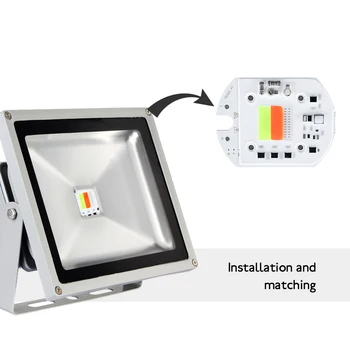 50W LED COB Lampă Inteligentă IC Auto RGB de Diode Matrice Bec 110V 220V în aer liber lumina Reflectoarelor Proiector Pentru Piața Peisaj