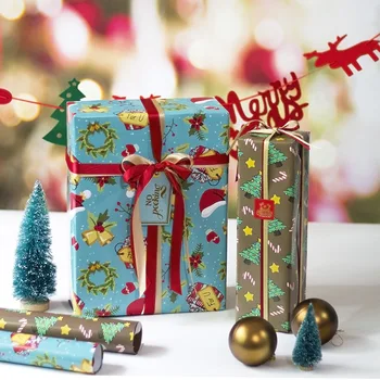 52*73cm Crăciun hârtie de ambalaj cadou de Vacanță decorare de Crăciun de hârtie serie de Nunta de hârtie de ambalaj cadou