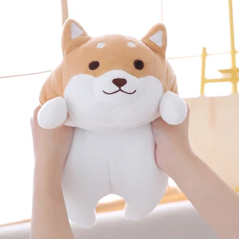 55cm Cute de Grăsime Shiba Inu Câine de Pluș Jucărie de Pluș Moale Drăguț Animale Desene animate Perna Cadou Minunat pentru Copii de Copii de Bună Calitate