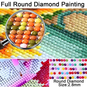 5D Diamant Pictura Pisică Diamond Broderie Animal DIY Rundă Completă Mozaic cruciulițe Stras Handmade, Decor Acasă