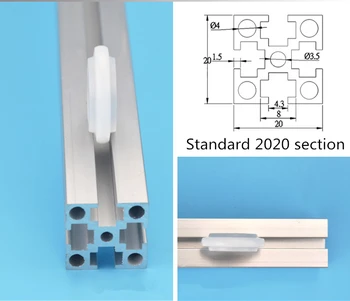 5pcs 5*25*7mm Y tip convex nailon fulia de plastic, rulmenți pentru imprimantă 3D standard 2020 profil de Aluminiu învelite roți de cauciuc